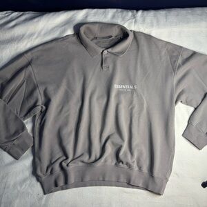 Essentials Men's Crewneck Sweater in Light Gray